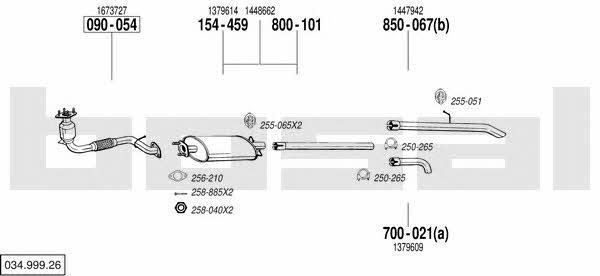  034.999.26 Układ wydechowy 03499926: Dobra cena w Polsce na 2407.PL - Kup Teraz!