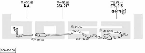  066.430.00 Система выпуска отработаных газов 06643000: Отличная цена - Купить в Польше на 2407.PL!