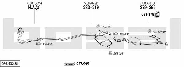  066.432.81 Exhaust system 06643281: Buy near me in Poland at 2407.PL - Good price!