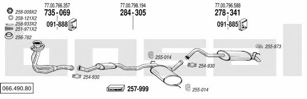 Bosal 066.490.80 Exhaust system 06649080: Buy near me at 2407.PL in Poland at an Affordable price!
