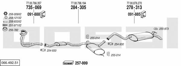  066.492.51 Exhaust system 06649251: Buy near me in Poland at 2407.PL - Good price!