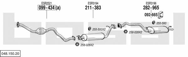  048.150.20 Exhaust system 04815020: Buy near me in Poland at 2407.PL - Good price!