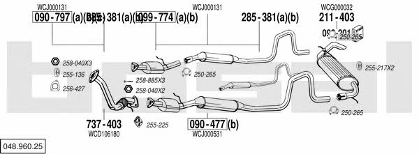  048.960.25 Exhaust system 04896025: Buy near me in Poland at 2407.PL - Good price!