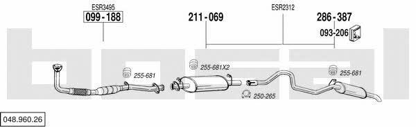  048.960.26 Exhaust system 04896026: Buy near me in Poland at 2407.PL - Good price!