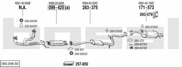  050.049.50 Exhaust system 05004950: Buy near me in Poland at 2407.PL - Good price!