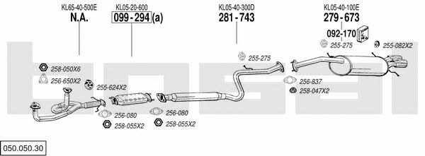  050.050.30 Exhaust system 05005030: Buy near me in Poland at 2407.PL - Good price!