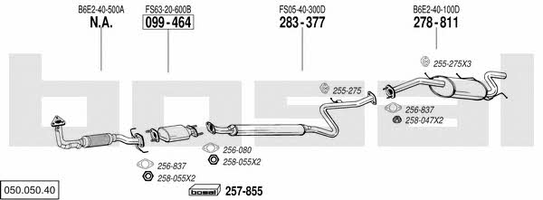  050.050.40 Exhaust system 05005040: Buy near me in Poland at 2407.PL - Good price!