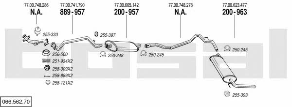  066.562.70 Exhaust system 06656270: Buy near me in Poland at 2407.PL - Good price!