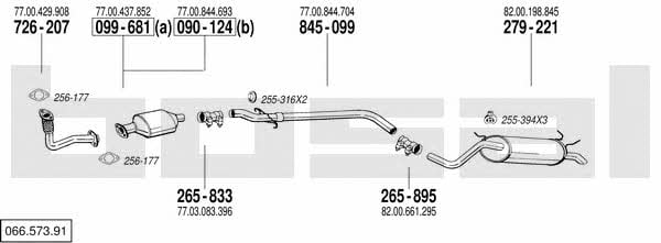  066.573.91 Exhaust system 06657391: Buy near me in Poland at 2407.PL - Good price!