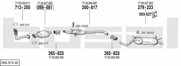  066.574.40 Exhaust system 06657440: Buy near me in Poland at 2407.PL - Good price!