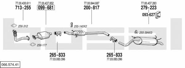  066.574.41 Exhaust system 06657441: Buy near me in Poland at 2407.PL - Good price!