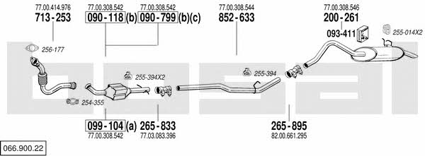 Bosal 066.900.22 Система випуску відпрацьованих газів 06690022: Купити у Польщі - Добра ціна на 2407.PL!