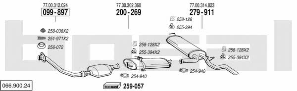  066.900.24 Exhaust system 06690024: Buy near me in Poland at 2407.PL - Good price!