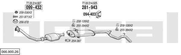  066.900.26 Exhaust system 06690026: Buy near me in Poland at 2407.PL - Good price!