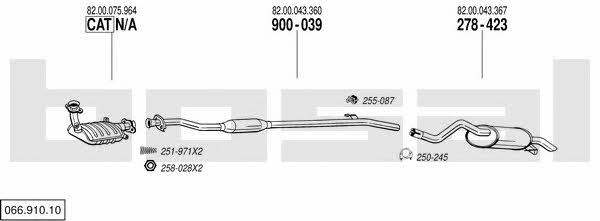 Bosal 066.910.10 Układ wydechowy 06691010: Atrakcyjna cena w Polsce na 2407.PL - Zamów teraz!