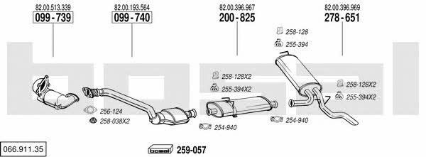  066.911.35 Exhaust system 06691135: Buy near me in Poland at 2407.PL - Good price!