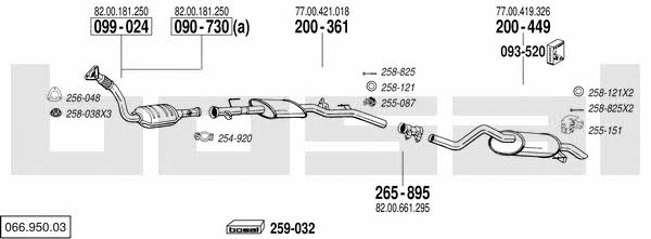  066.950.03 Exhaust system 06695003: Buy near me in Poland at 2407.PL - Good price!