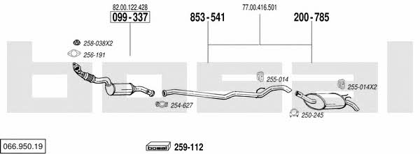  066.950.19 Exhaust system 06695019: Buy near me in Poland at 2407.PL - Good price!