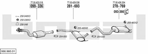  066.960.01 Exhaust system 06696001: Buy near me in Poland at 2407.PL - Good price!