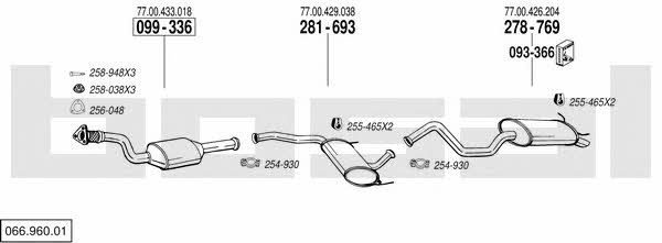  066.960.01 Система выпуска отработаных газов 06696001: Отличная цена - Купить в Польше на 2407.PL!