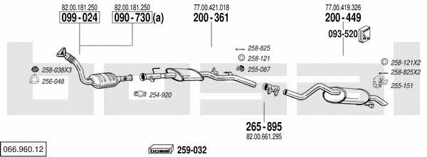  066.960.12 Exhaust system 06696012: Buy near me in Poland at 2407.PL - Good price!