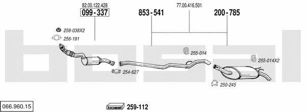  066.960.15 Exhaust system 06696015: Buy near me in Poland at 2407.PL - Good price!