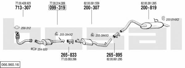  066.960.16 Exhaust system 06696016: Buy near me in Poland at 2407.PL - Good price!