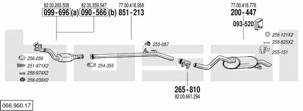  066.960.17 Exhaust system 06696017: Buy near me in Poland at 2407.PL - Good price!
