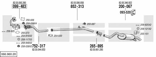  066.960.20 Exhaust system 06696020: Buy near me in Poland at 2407.PL - Good price!