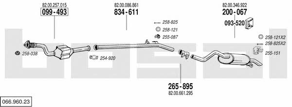 Bosal 066.960.23 Exhaust system 06696023: Buy near me at 2407.PL in Poland at an Affordable price!
