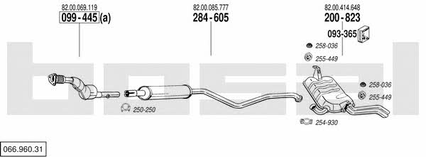  066.960.31 Exhaust system 06696031: Buy near me in Poland at 2407.PL - Good price!