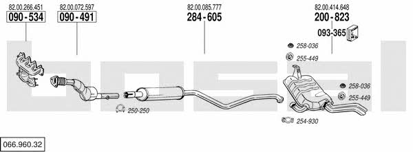  066.960.32 Exhaust system 06696032: Buy near me in Poland at 2407.PL - Good price!