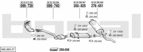  066.960.37 Система випуску відпрацьованих газів 06696037: Приваблива ціна - Купити у Польщі на 2407.PL!