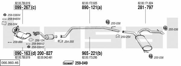 066.960.46 Exhaust system 06696046: Buy near me in Poland at 2407.PL - Good price!