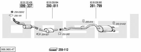  066.960.47 Exhaust system 06696047: Buy near me in Poland at 2407.PL - Good price!