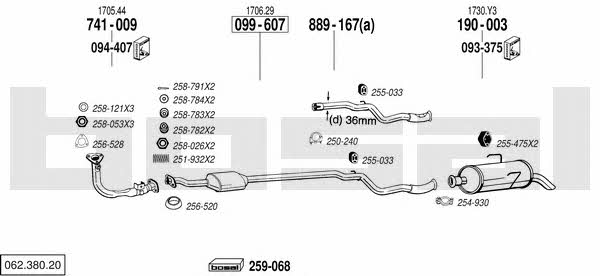  062.380.20 Exhaust system 06238020: Buy near me in Poland at 2407.PL - Good price!