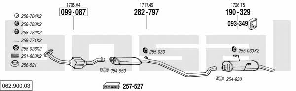  062.900.03 Exhaust system 06290003: Buy near me in Poland at 2407.PL - Good price!