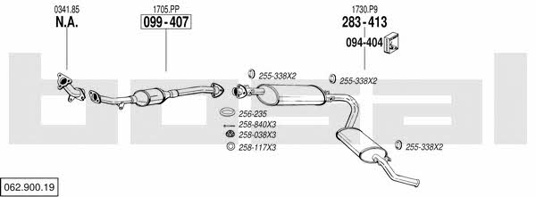 Bosal 062.900.19 Układ wydechowy 06290019: Atrakcyjna cena w Polsce na 2407.PL - Zamów teraz!