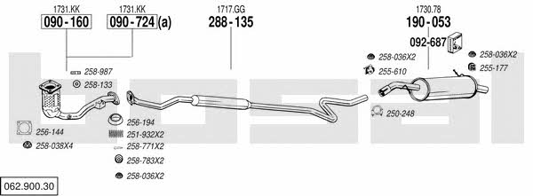  062.900.30 Exhaust system 06290030: Buy near me in Poland at 2407.PL - Good price!