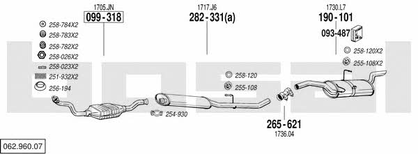  062.960.07 Exhaust system 06296007: Buy near me in Poland at 2407.PL - Good price!