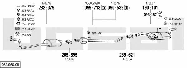  062.960.08 Układ wydechowy 06296008: Dobra cena w Polsce na 2407.PL - Kup Teraz!