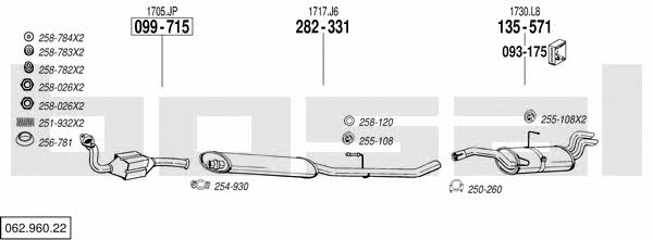  062.960.22 Exhaust system 06296022: Buy near me in Poland at 2407.PL - Good price!