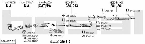  038.067.82 Exhaust system 03806782: Buy near me in Poland at 2407.PL - Good price!