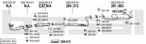  038.067.83 Exhaust system 03806783: Buy near me in Poland at 2407.PL - Good price!