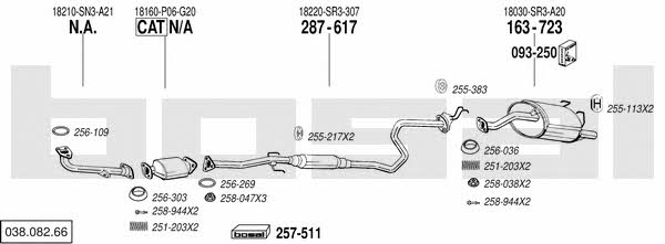  038.082.66 Exhaust system 03808266: Buy near me in Poland at 2407.PL - Good price!