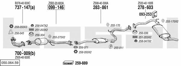  050.064.59 Exhaust system 05006459: Buy near me in Poland at 2407.PL - Good price!
