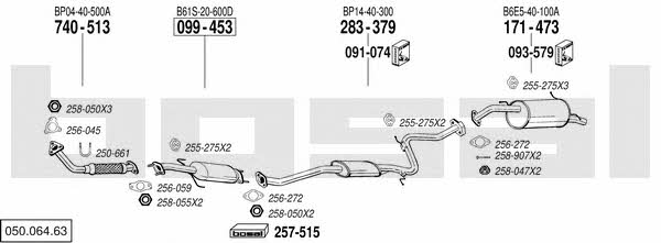  050.064.63 Exhaust system 05006463: Buy near me in Poland at 2407.PL - Good price!