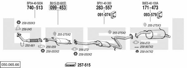  050.065.66 Exhaust system 05006566: Buy near me in Poland at 2407.PL - Good price!