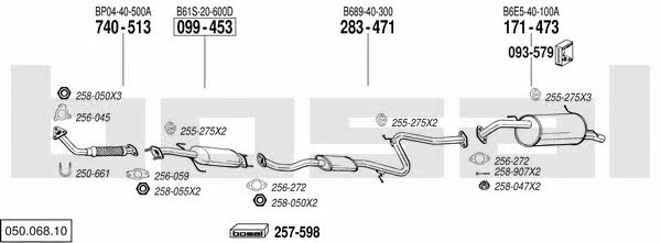  050.068.10 Exhaust system 05006810: Buy near me in Poland at 2407.PL - Good price!