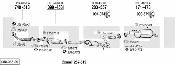  050.068.20 Exhaust system 05006820: Buy near me in Poland at 2407.PL - Good price!
